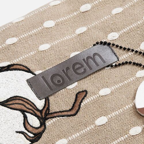 Лейбл кожаный Pasek, S, серый 5