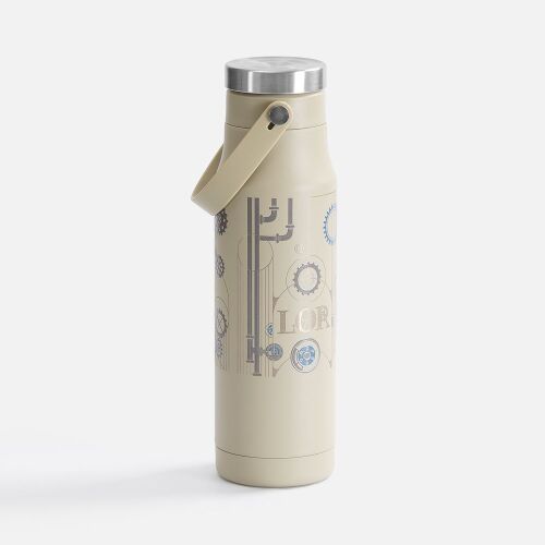 Термобутылка Tateyama, серо-бежевая 6