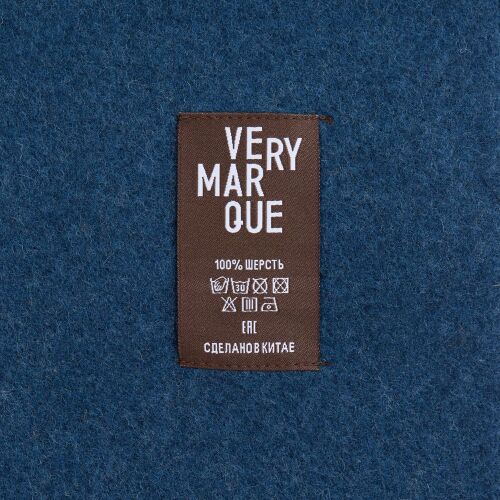 Плед Fleco, синий с коричневым 6