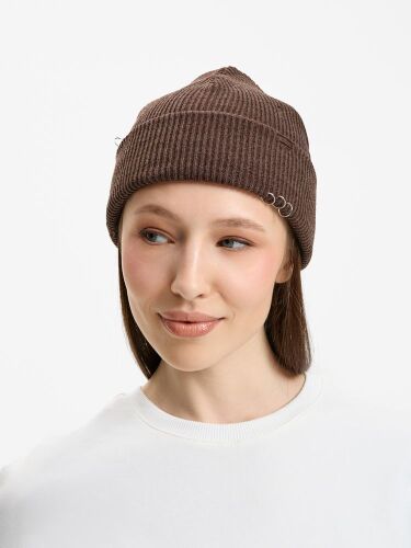 Шапка Ribelle, коричневый меланж 4