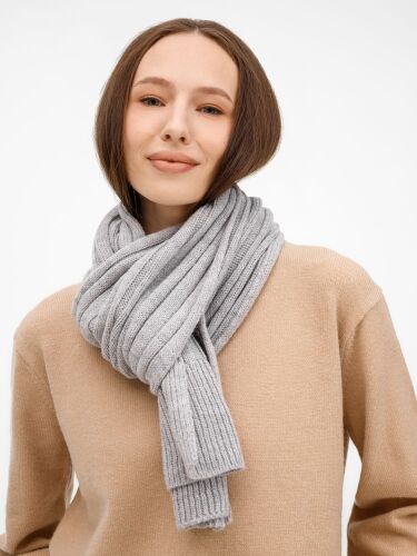 Шарф Bellish, светло-серый меланж 5