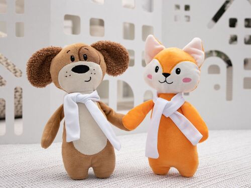Мягкая игрушка Beastie Toys, собачка с белым шарфом 5 Мягкая игрушка Beastie Toys, собачка с белым шарфом 5