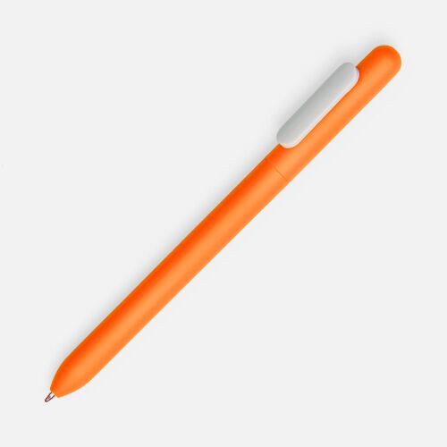 Ручка шариковая Swiper Soft Touch, неоново-оранжевая с белым 1