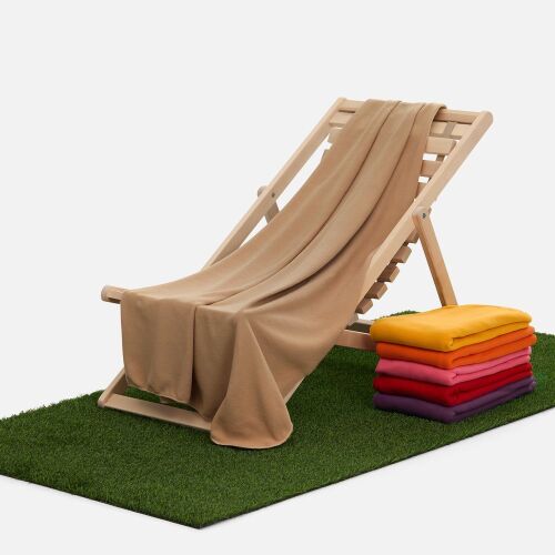 Флисовый плед Warm&Peace, бежевый 3