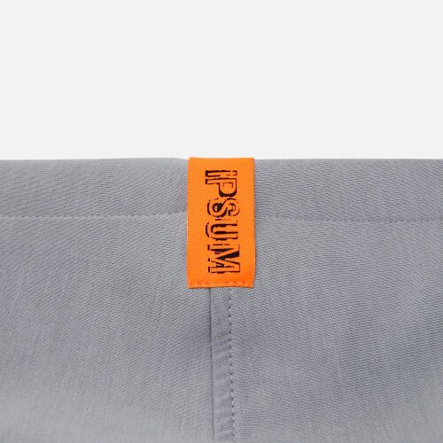 Лейбл тканевый Epsilon, S, оранжевый неон 6