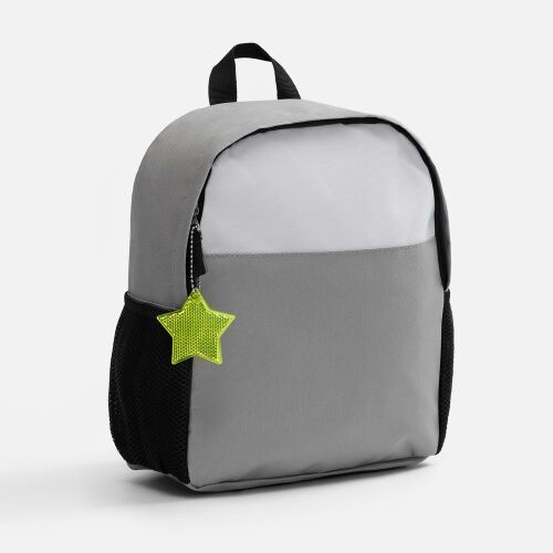 Пешеходный светоотражатель с цепочкой «Звезда», желтый неон 2