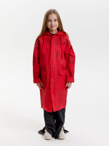 Дождевик детский RainDrop Kids, красный, 12 лет (рост 142-152) 11