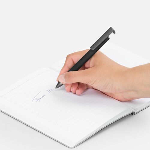 Ручка шариковая Standic с подставкой для телефона, черная 4