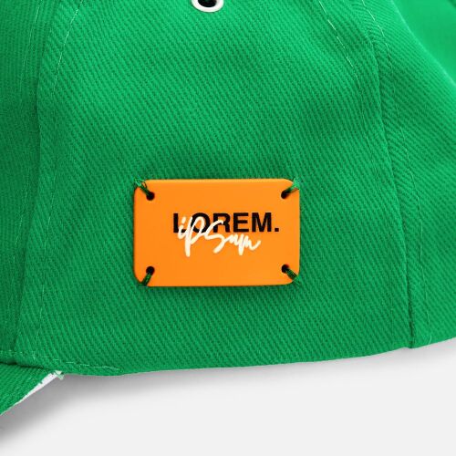 Лейбл из ПВХ Kreta, S, оранжевый неон 6