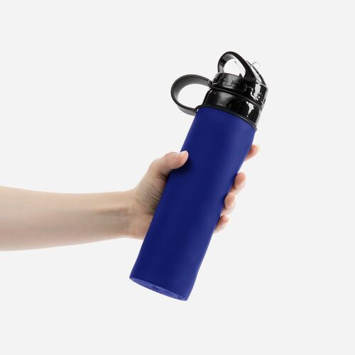 Складная бутылка для воды Langfossen, синяя 5