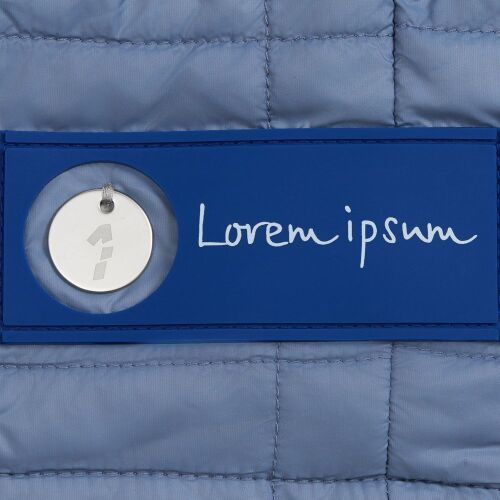 Лейбл из ПВХ с вырубкой «Круг», синий 5