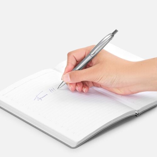 Ручка шариковая Bright Spark, серебристая 4