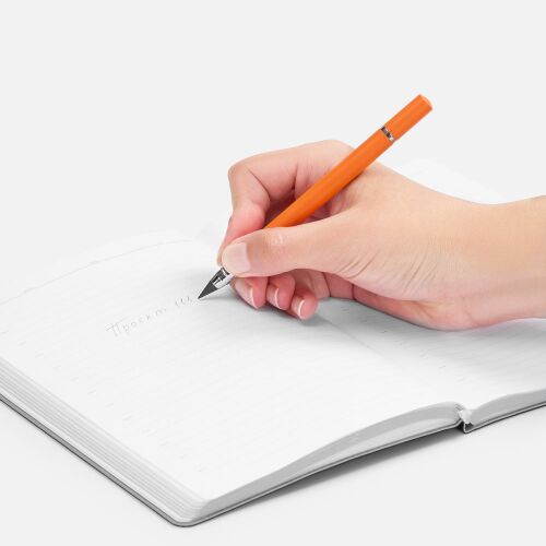 Ручка шариковая и вечный карандаш Diptych, оранжевая 4