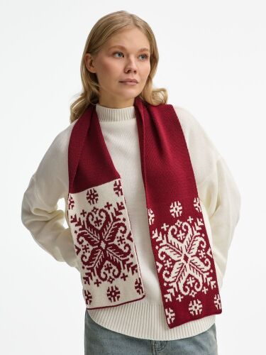 Шарф Wintertude M, красный с белым 4