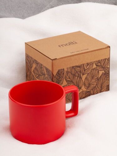 Чашка Jumbo в коробке матовая, красная 3