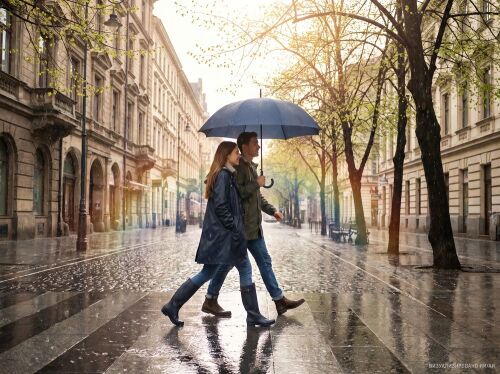 Зонт-трость Sombrella, темно-синий 7
