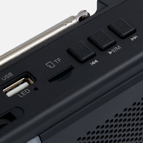 Bluetooth-колонка с радио Comradio, черная 6 Bluetooth-колонка с радио Comradio, черная 6