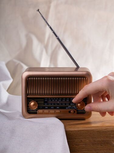 Bluetooth-колонка с радио Beatnik, коричневая 6