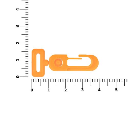 Застежка-карабин Сarabine, S, оранжевый неон 2