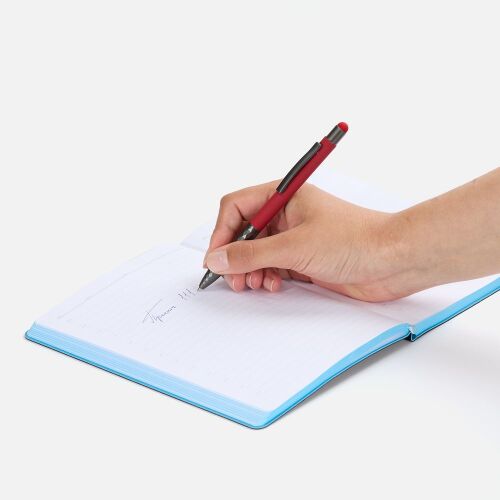 Ручка шариковая Digit Soft Touch со стилусом, красная 4