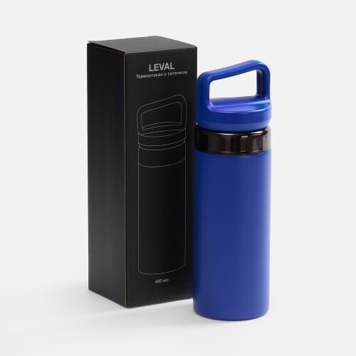 Термостакан Leval с ситечком, синий 5