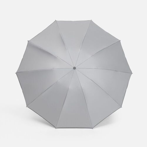 Зонт обратного сложения с ручкой-карабином Foldberry, серый 1