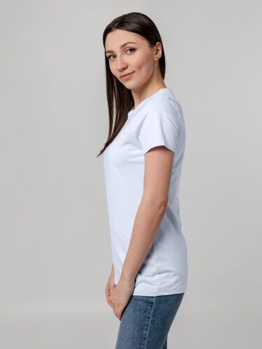 Футболка женская T-bolka Stretch Lady, белая (холодный оттенок), 6