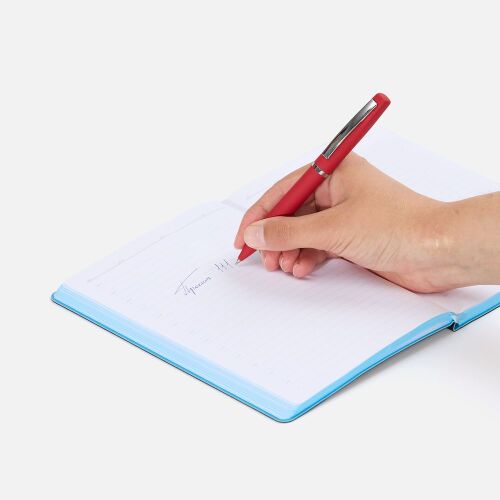 Ручка шариковая Bolt Soft Touch, красная 4