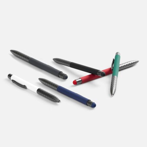 Ручка шариковая Digit Soft Touch со стилусом, зеленая 5