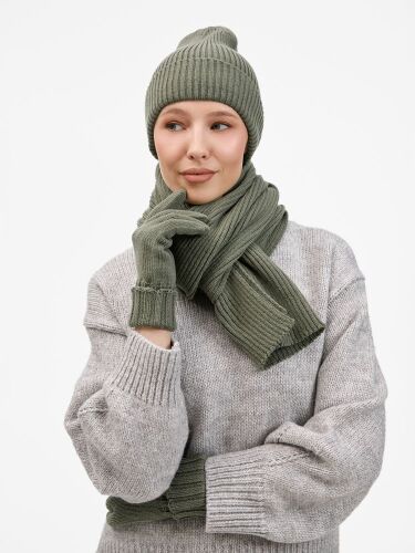 Шарф Catch Match, зеленый (полынь) 6