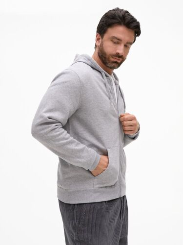 Толстовка унисекс Stone серый меланж, размер L 6