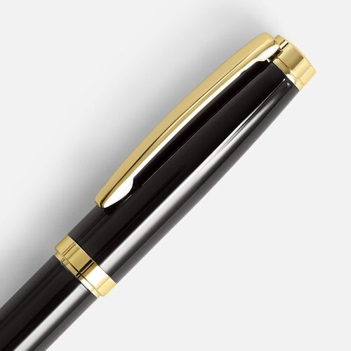 Ручка шариковая Letra Gold, глянцевая, черная 3