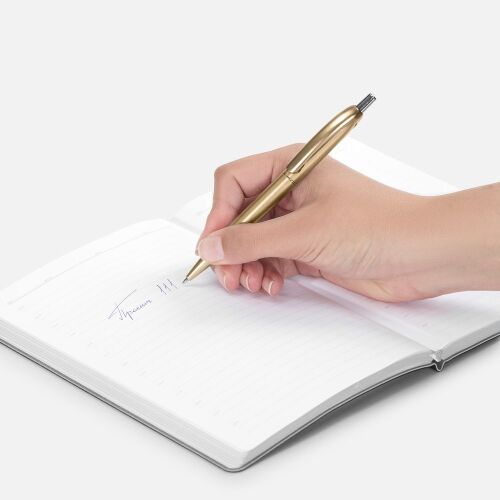 Ручка шариковая Bright Spark, золотистая 4