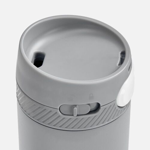 Термостакан X1 с цветной кнопкой, серый с белым 3