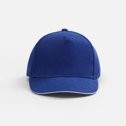 Бейсболка Classic 2.0, ярко-синяя с белым кантом 3