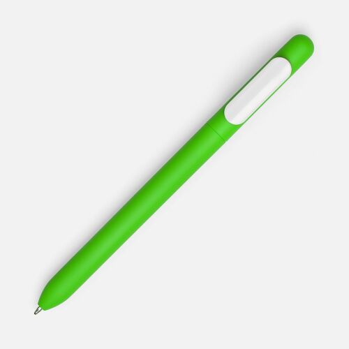Ручка шариковая Swiper Soft Touch, зеленая с белым 2