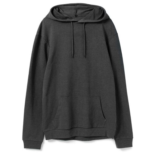 Толстовка с капюшоном унисекс Hoodie, серый меланж (антрацит), р 15