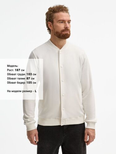 Бомбер унисекс Nuppu, молочно-белый, размер M 4