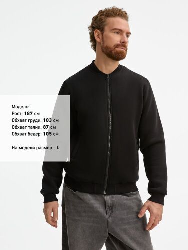 Бомбер унисекс Estado, черный, размер M 3