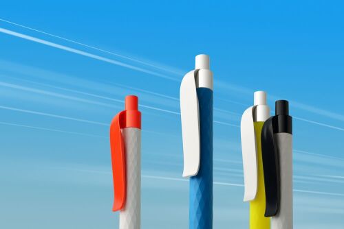 Ручка шариковая Prodir QS01 PMP-P, желтая с белым 5