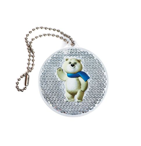 Пешеходный светоотражатель «Круг», белый 2