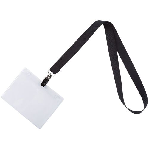 Лента для бейджа Neckband, черная 2 Лента для бейджа Neckband, черная 2