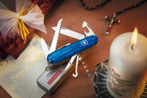 Офицерский нож Huntsman 91, прозрачный синий 2