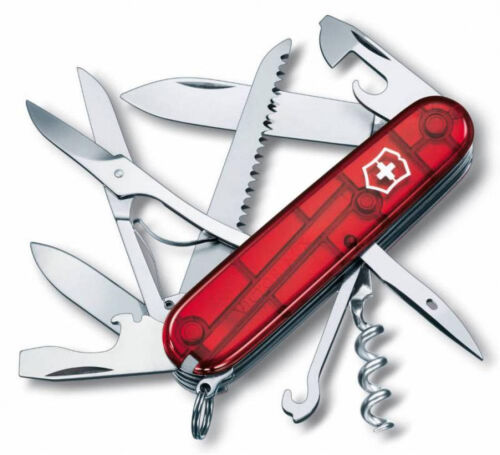 Офицерский нож Huntsman 91, прозрачный красный 1