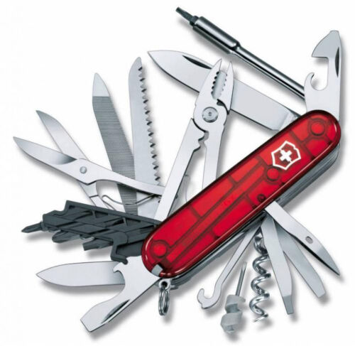 Офицерский нож CyberTool L, полупрозрачный красный 1