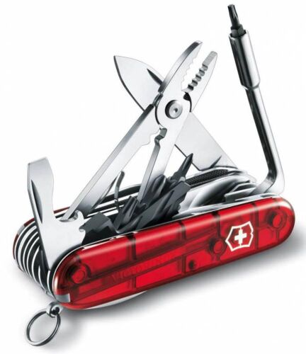 Офицерский нож CyberTool L, полупрозрачный красный 2