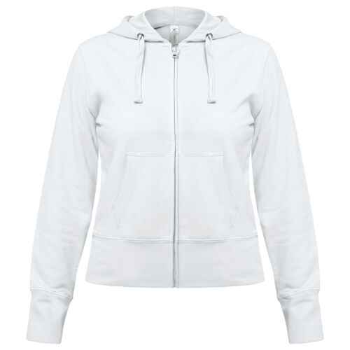 Толстовка женская Hooded Full Zip белая, размер XS 1