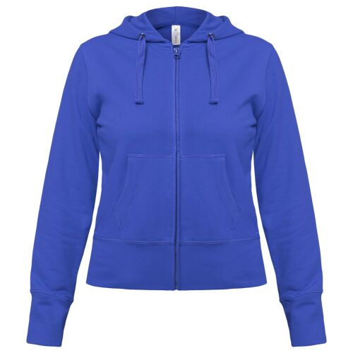 Толстовка женская Hooded Full Zip ярко-синяя, размер S 1