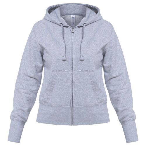 Толстовка женская Hooded Full Zip серый меланж, размер XXL 1