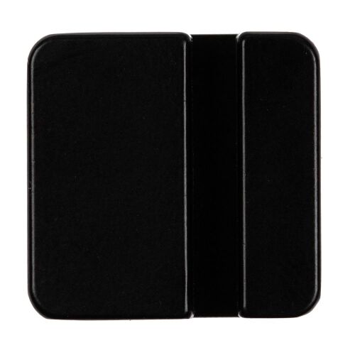 Квадратный шильдик на резинку Epoxi, черный 2